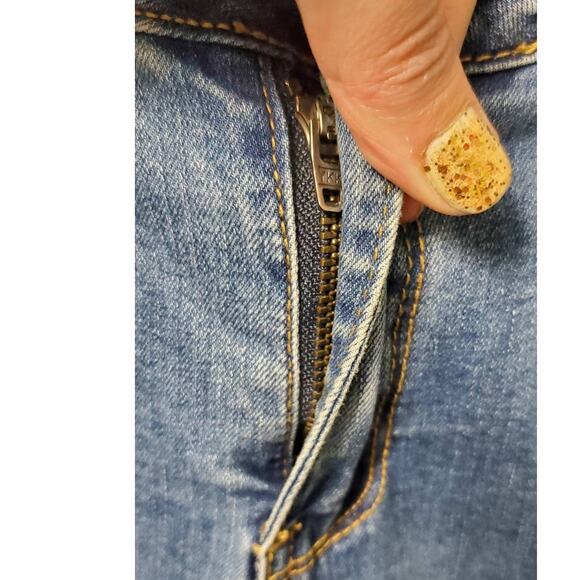 Iris Jeans Los Angeles 1P8881 Distressed Look Blue Jeans Size 5 ~ Grunge Street - Picture 6 of 13